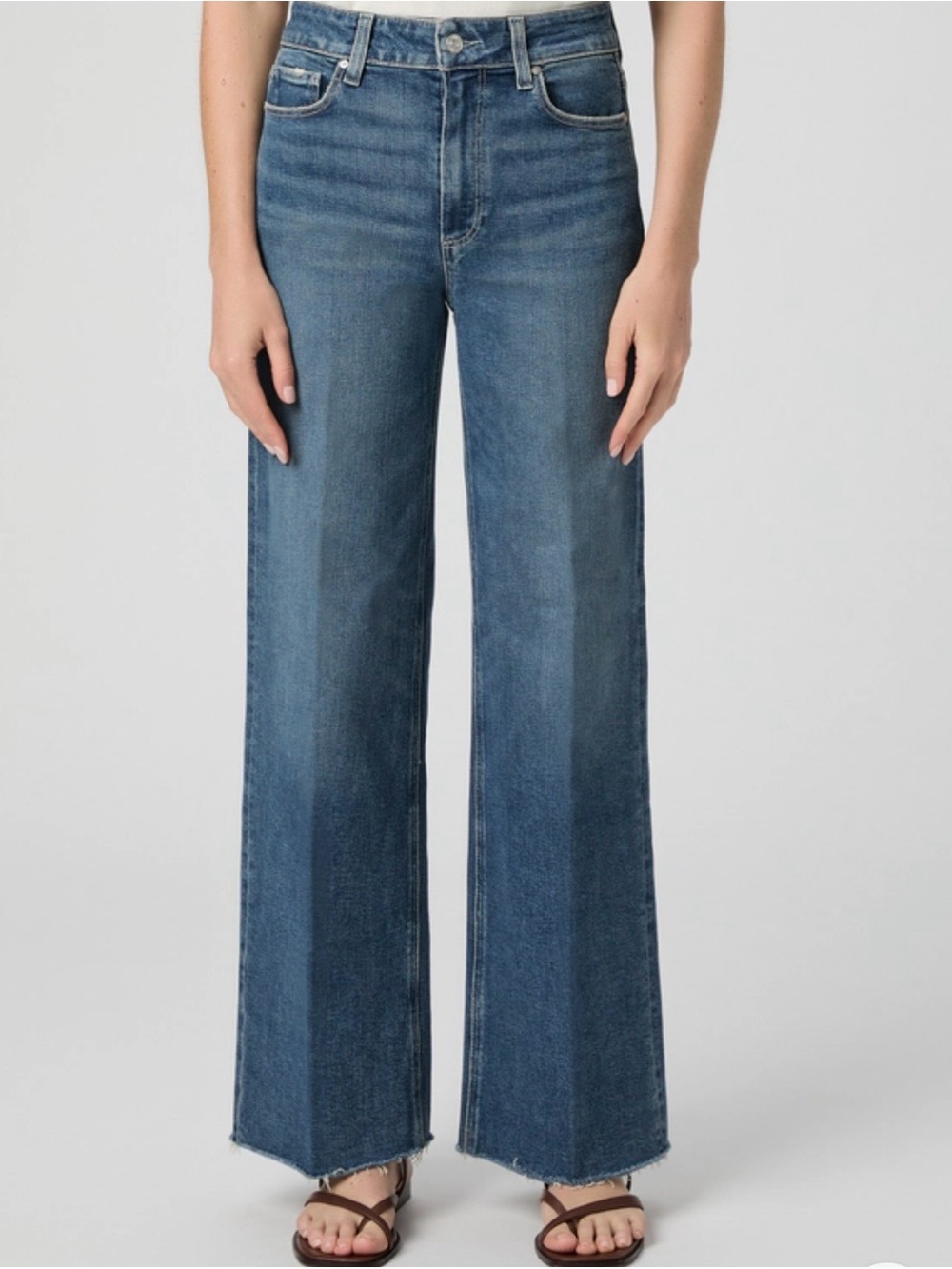 Paige Anessa 31” Wide Leg Jean Woolf 28 / 6 - Picture 2 of 8